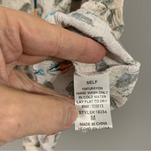 Savanna Jane boho babydoll style leopard print with multi embroidery. Size M - Picture 9 of 9